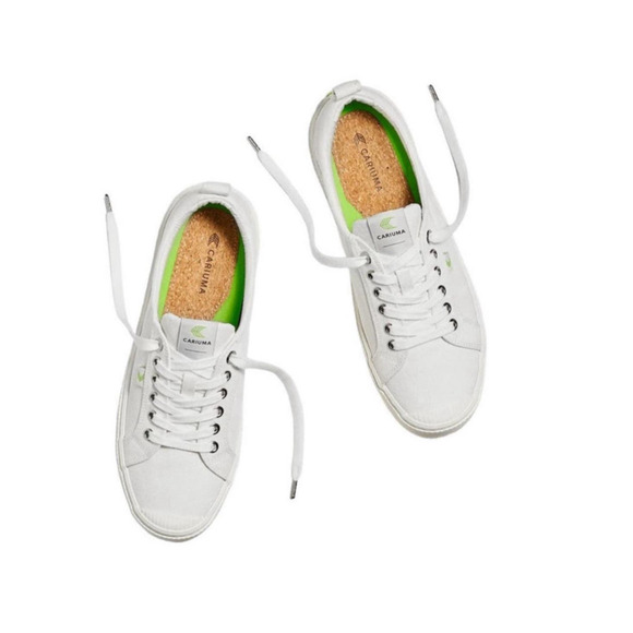 NIB! Cariuma OCA Low Off-White Canvas Sustainable Sneaker - Size 7 - Picture 1 of 13